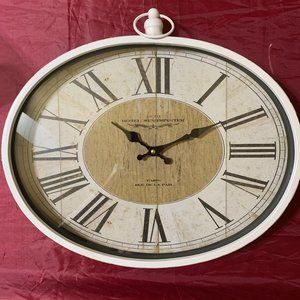 Distressed Oversized Pocket Watch Clock
